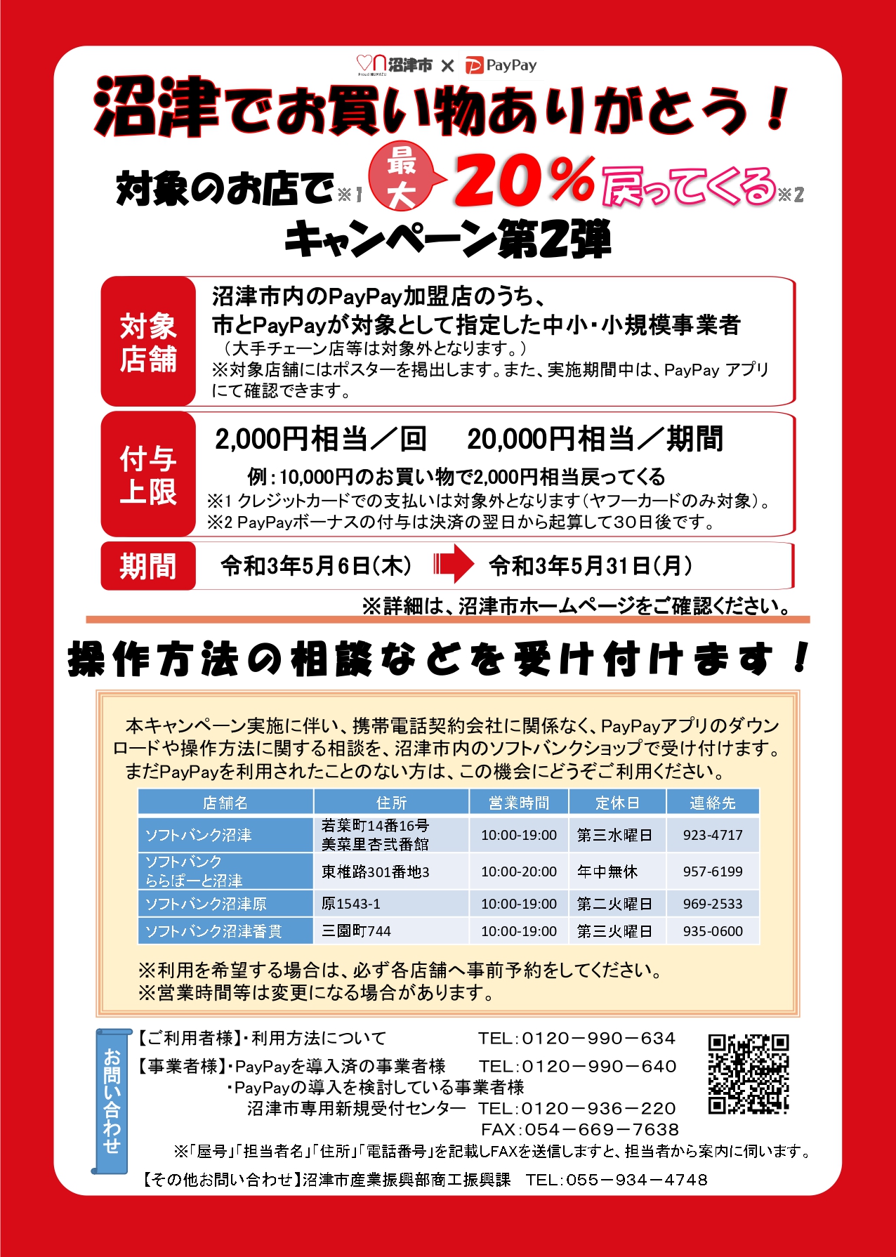 Paypay 還元キャンペーン第2弾 開催中 お知らせ イベント 沼津仲見世商店街